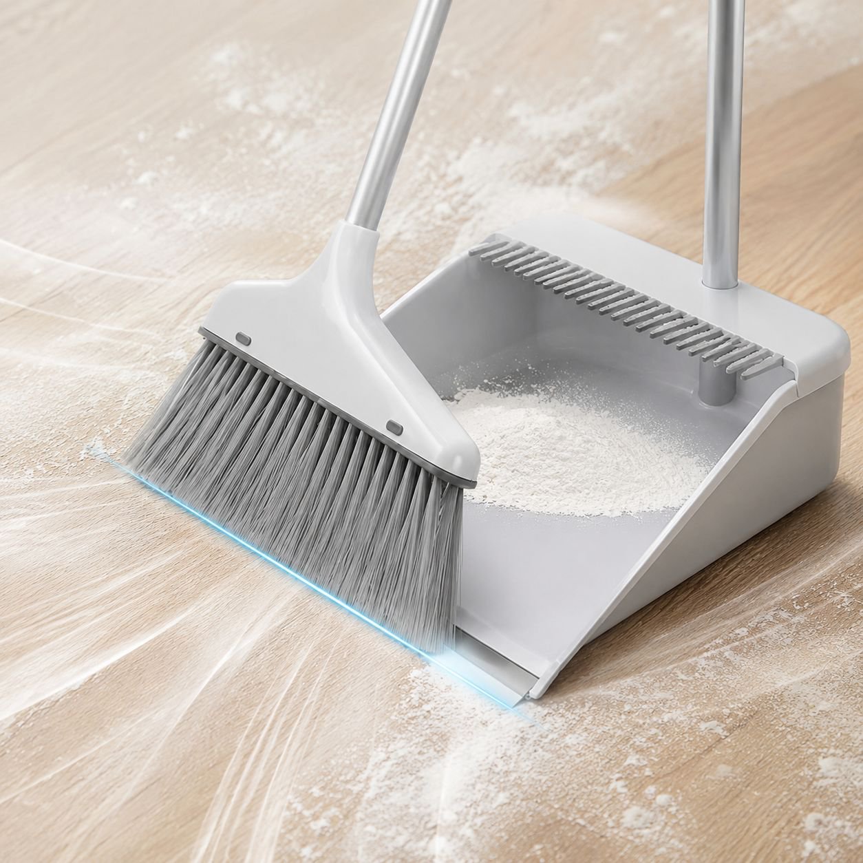 Large Household Magic Broom and Dustpan Set, Anti-Hair-Stick Design