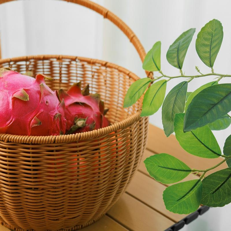 Handmade vegetable picnic basket made of imitation rattan weaving