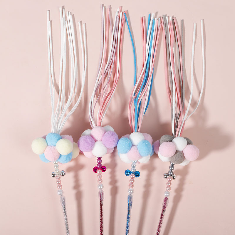 Interactive Plush Teaser Wand Set for Cats