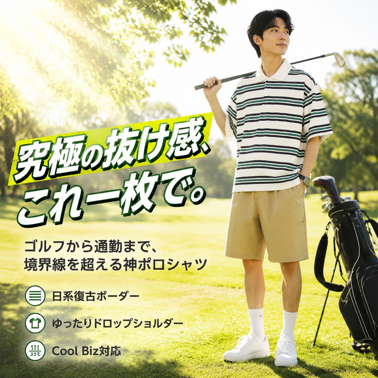 2025年春夏新作メンズバイカラーストライププルオーバー半袖トップス
