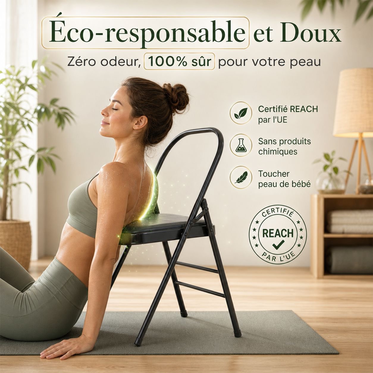 Chaise de yoga polyvalente Labiros, chaise d'assistance fitness