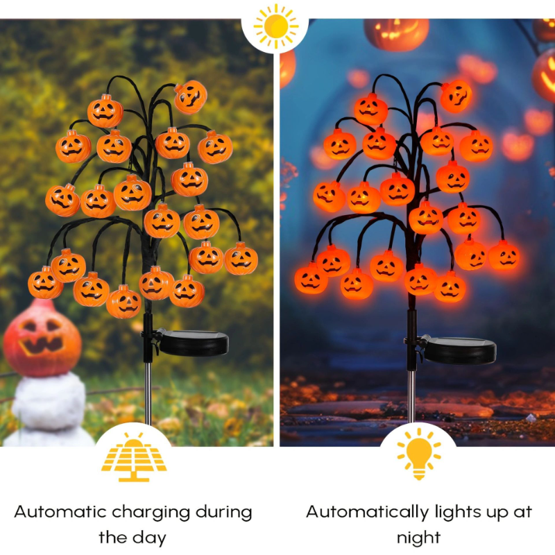 JMY-Halloween Solar Pumpkin Branch Lamp