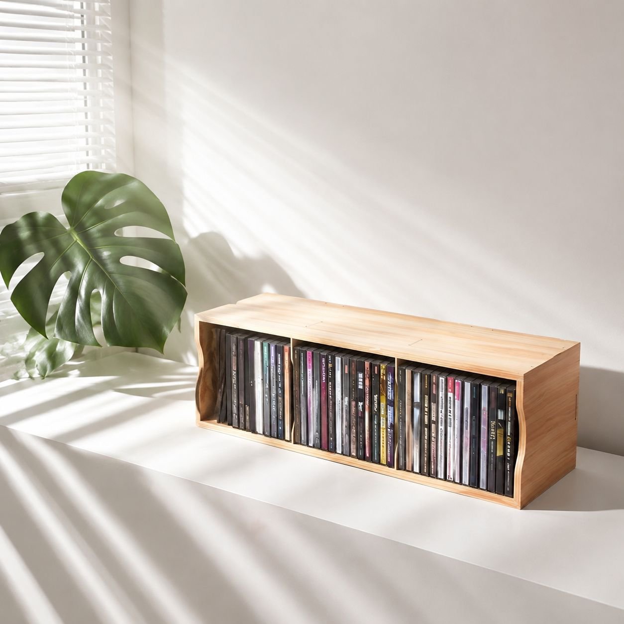 Durable metal DVD rack for home and office