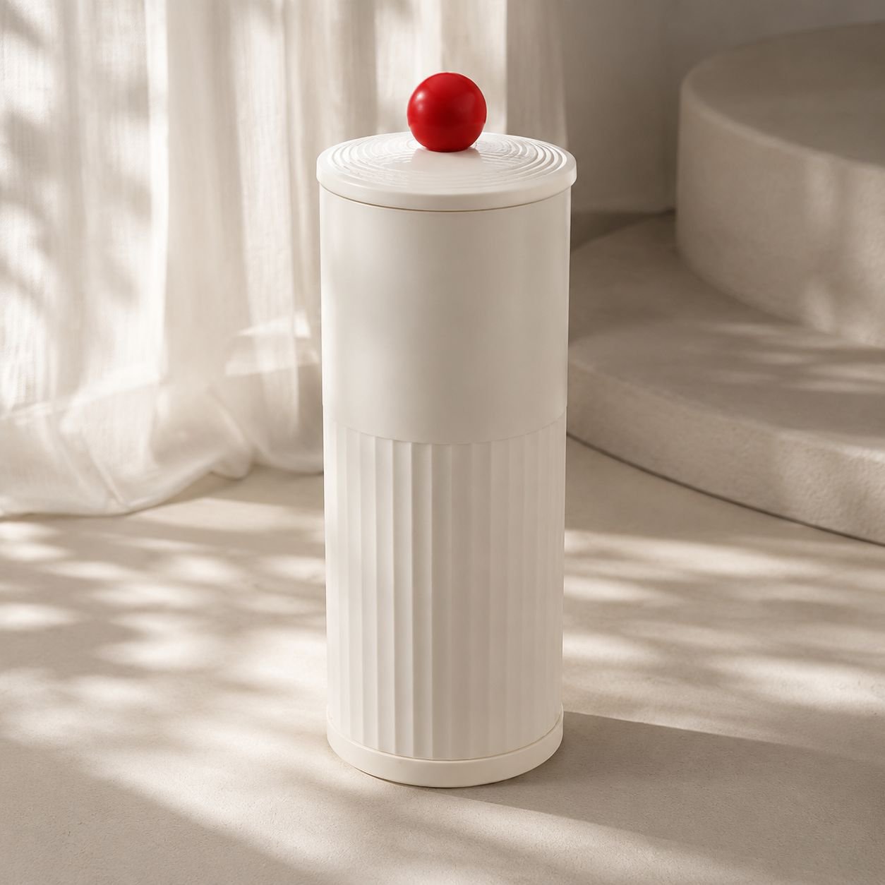 Rotating cosmetic storage box with built-in brush