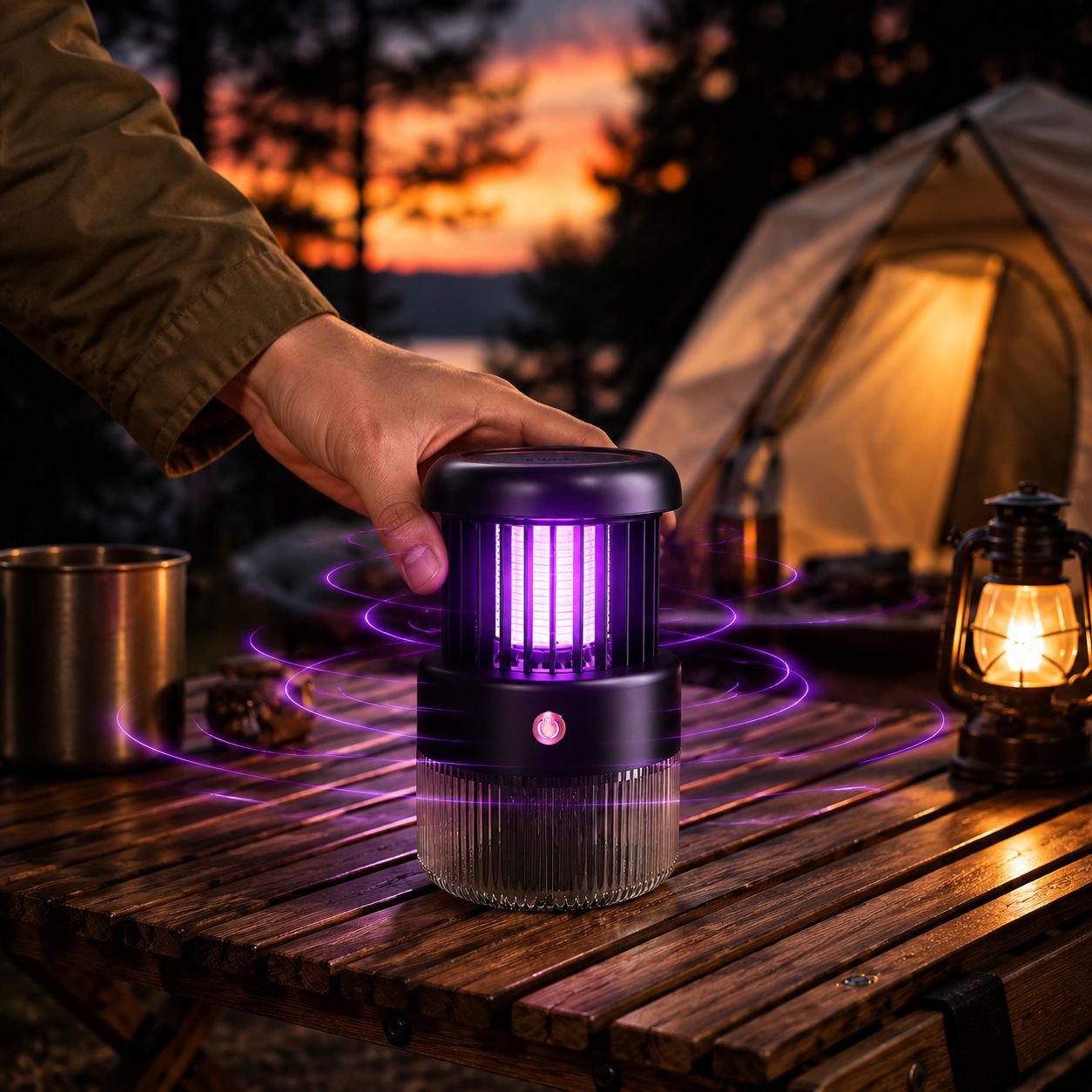 Wireless mosquito killer for home and bedroom, suitable for outdoor camping, silent mosquito repelle