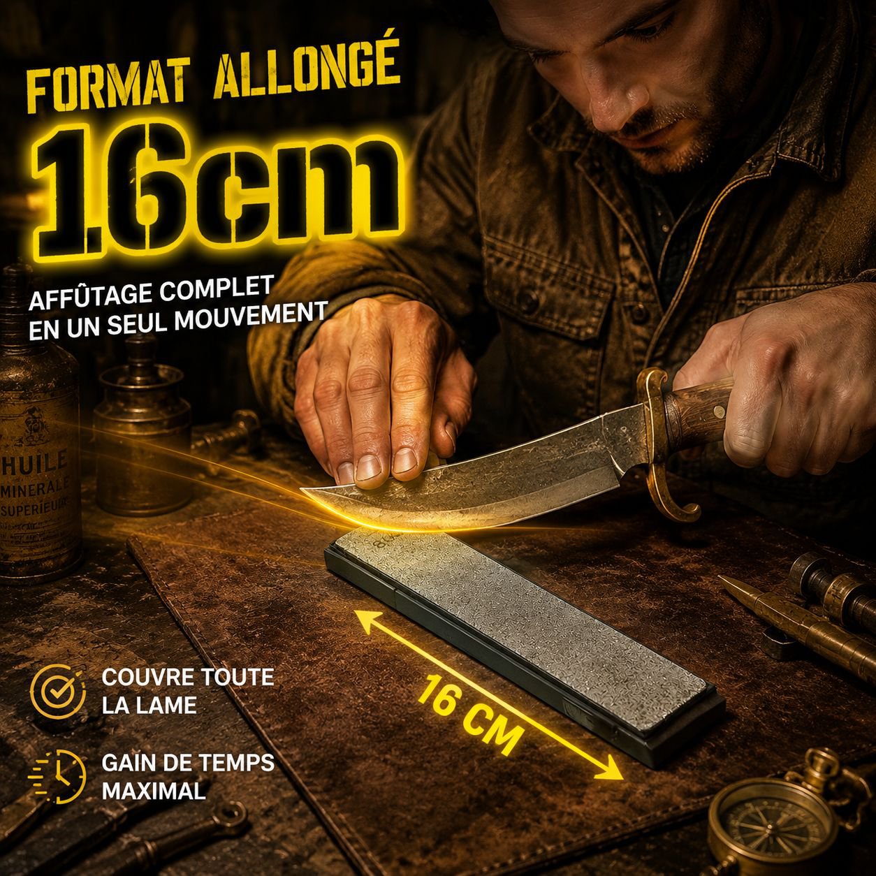 Pierre à aiguiser abrasive diamantée