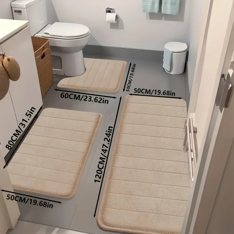 Ensemble de tapis de bain (3 pièces)