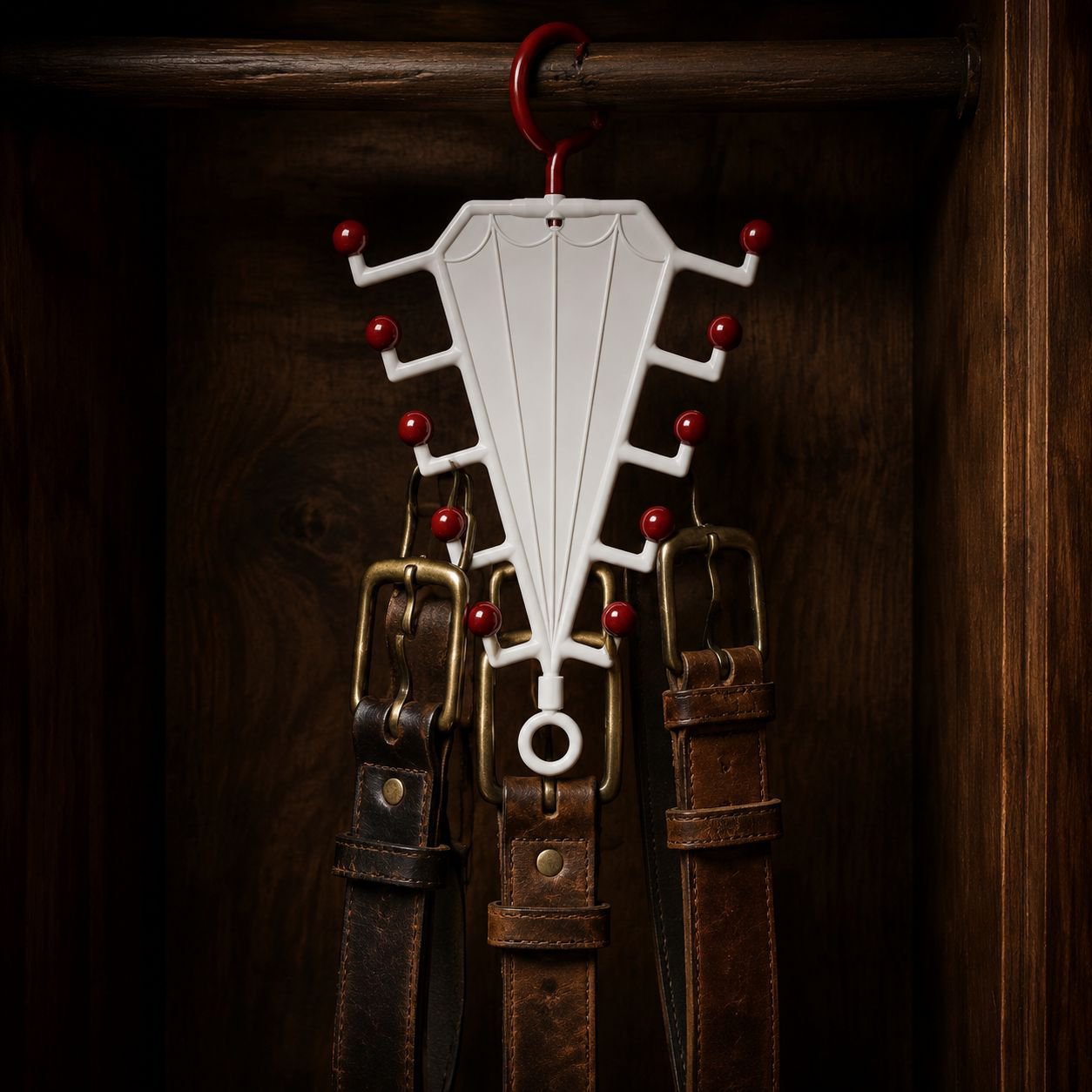 Portant de vêtements en V avec vêtements suspendus