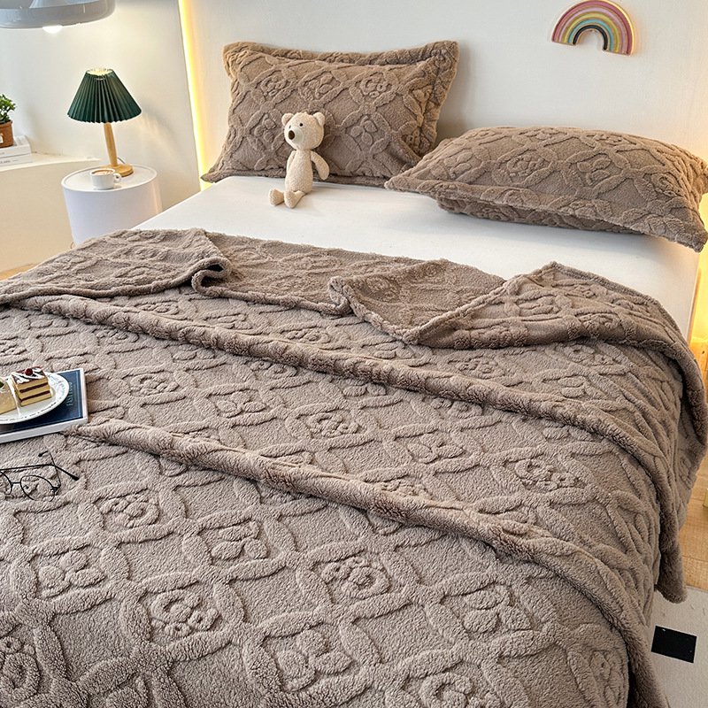 ผ้าห่มขนหนูคอรัลแฟลนเนลหนาพิเศษ