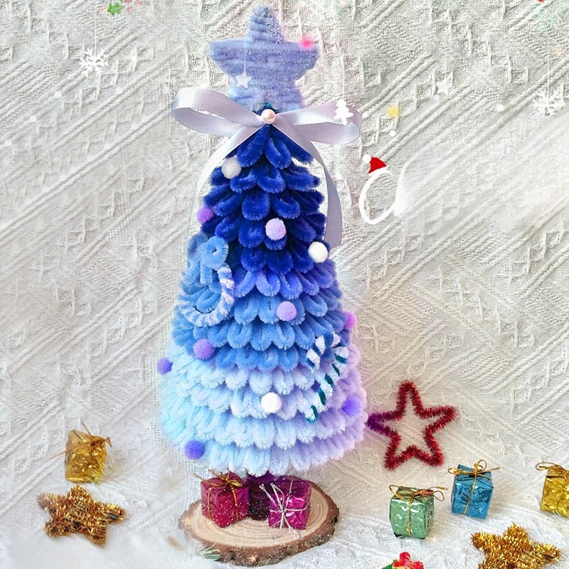  Kit de materiales para adornos de árbol de Navidad con limpiapipas pequeños