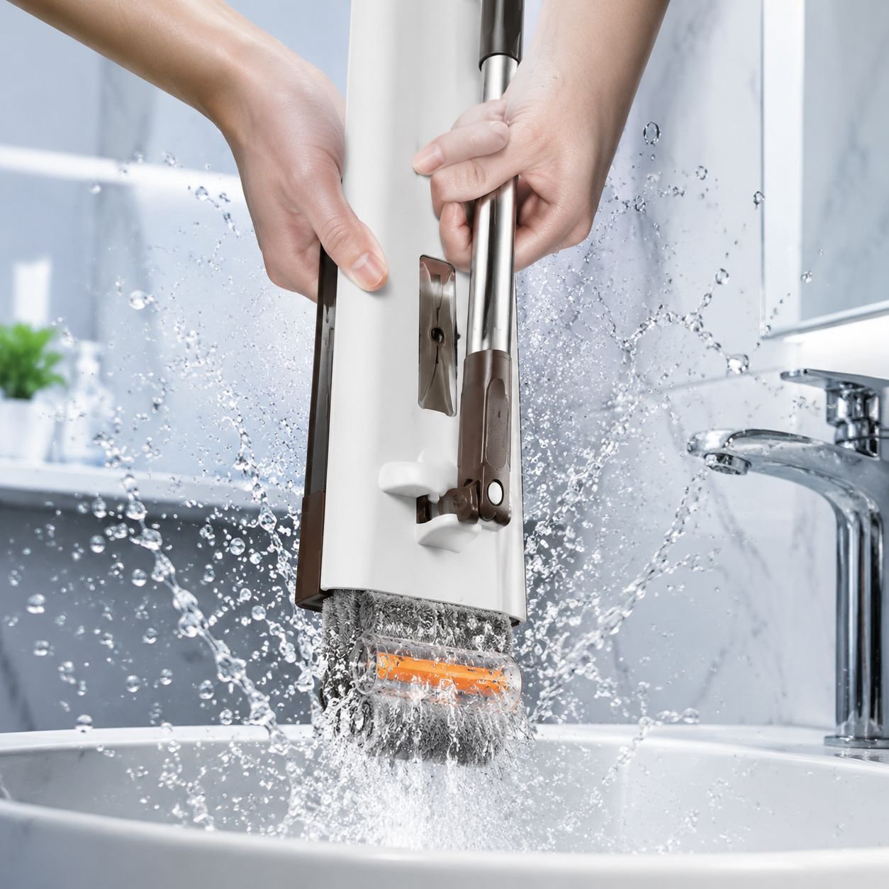 Anti-bacteria and Anti-mite Hands-free Flat Mop