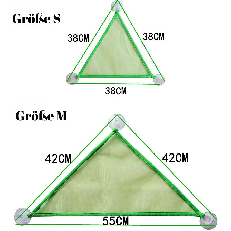 Reptilien-Hängematte mit Saugnäpfen im Terrarium