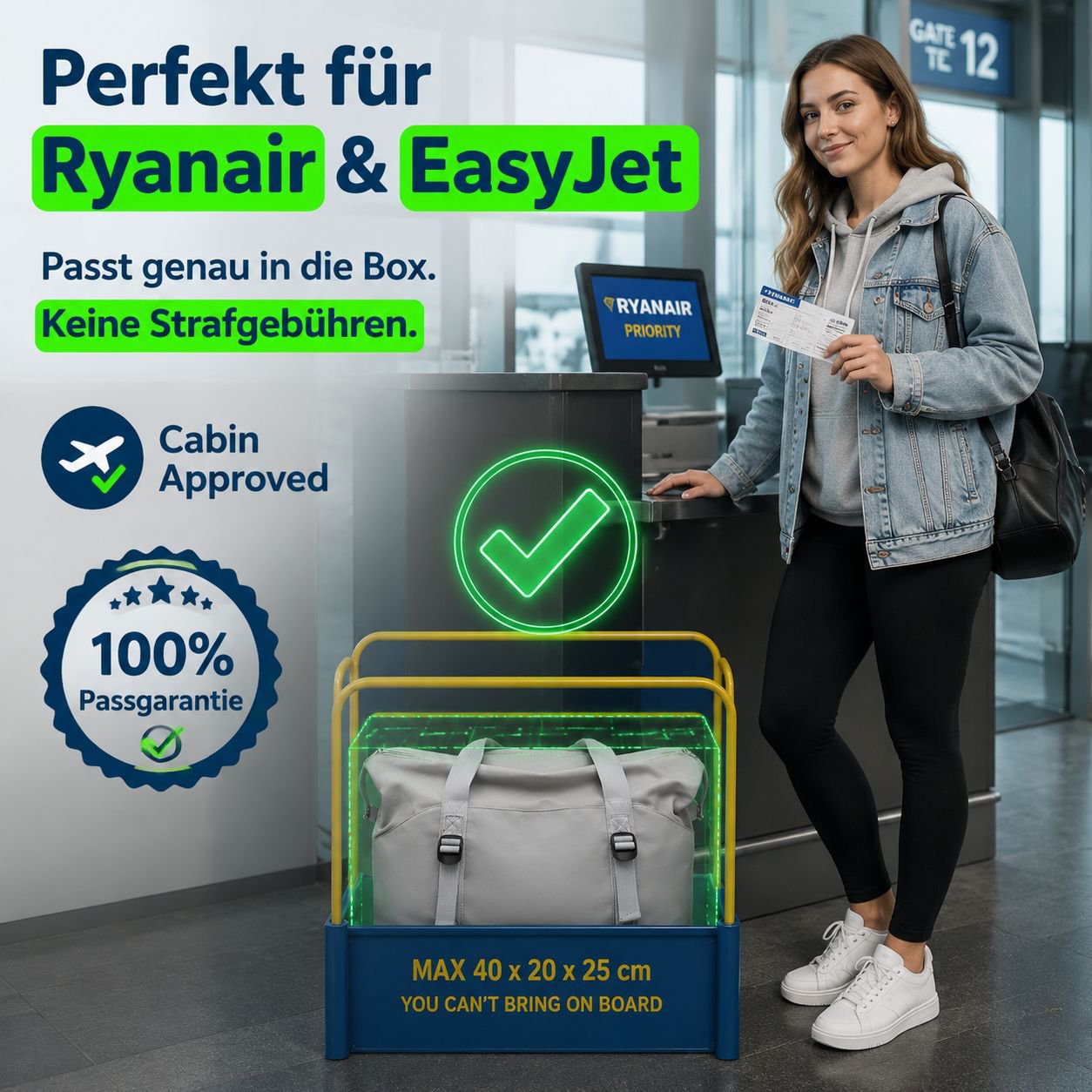Mehrlagige erweiterbare Reisetasche mit 360°-Rollen