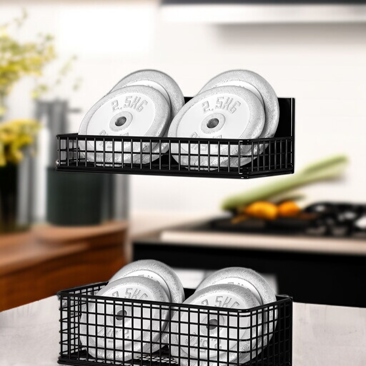 세탁기 옆에 간편하게 설치되는 자석 선반