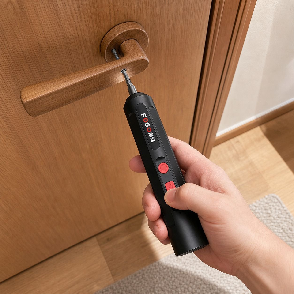 Ergonomischer Griff des Elektroschraubers