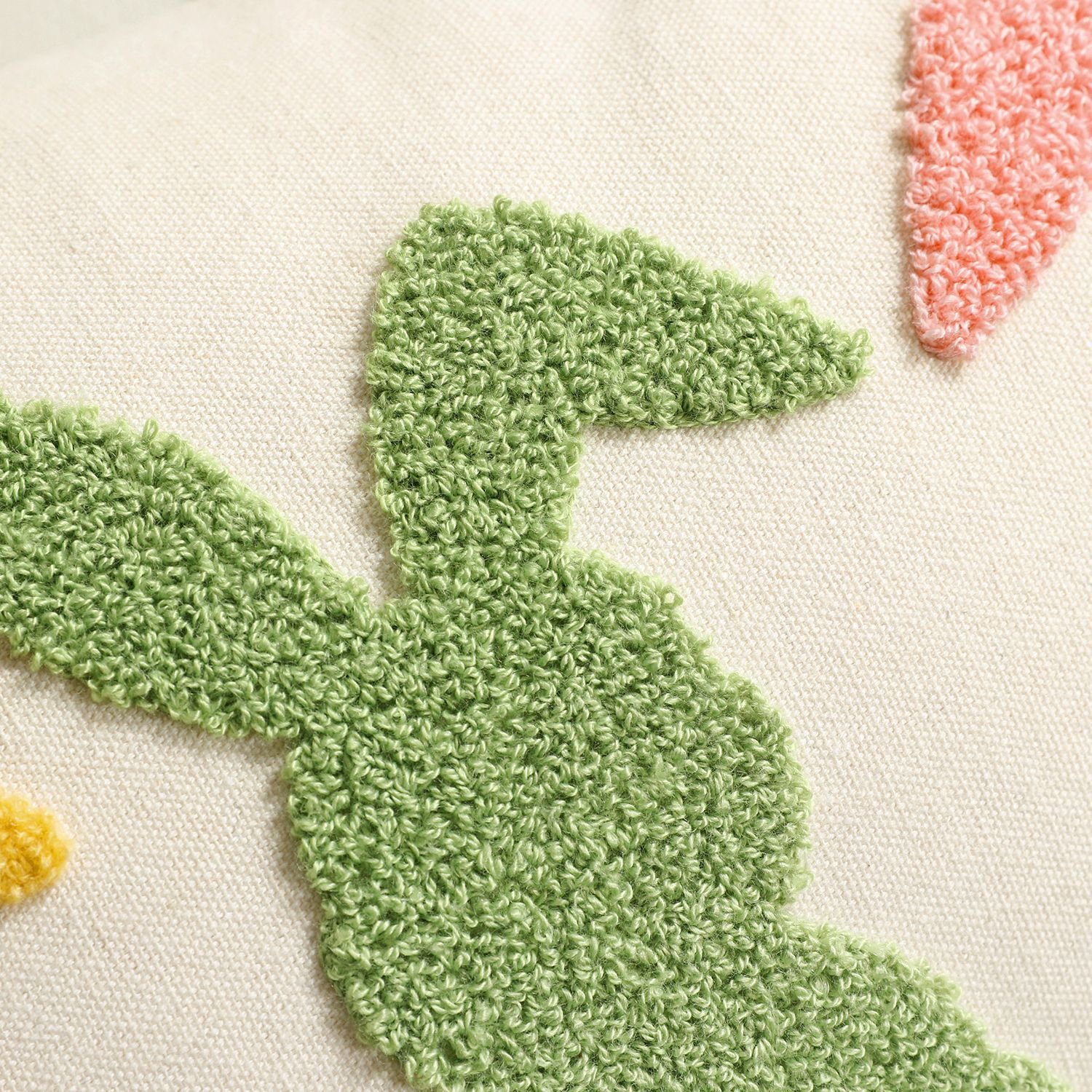 Soft and breathable cotton linen pillow cover detail