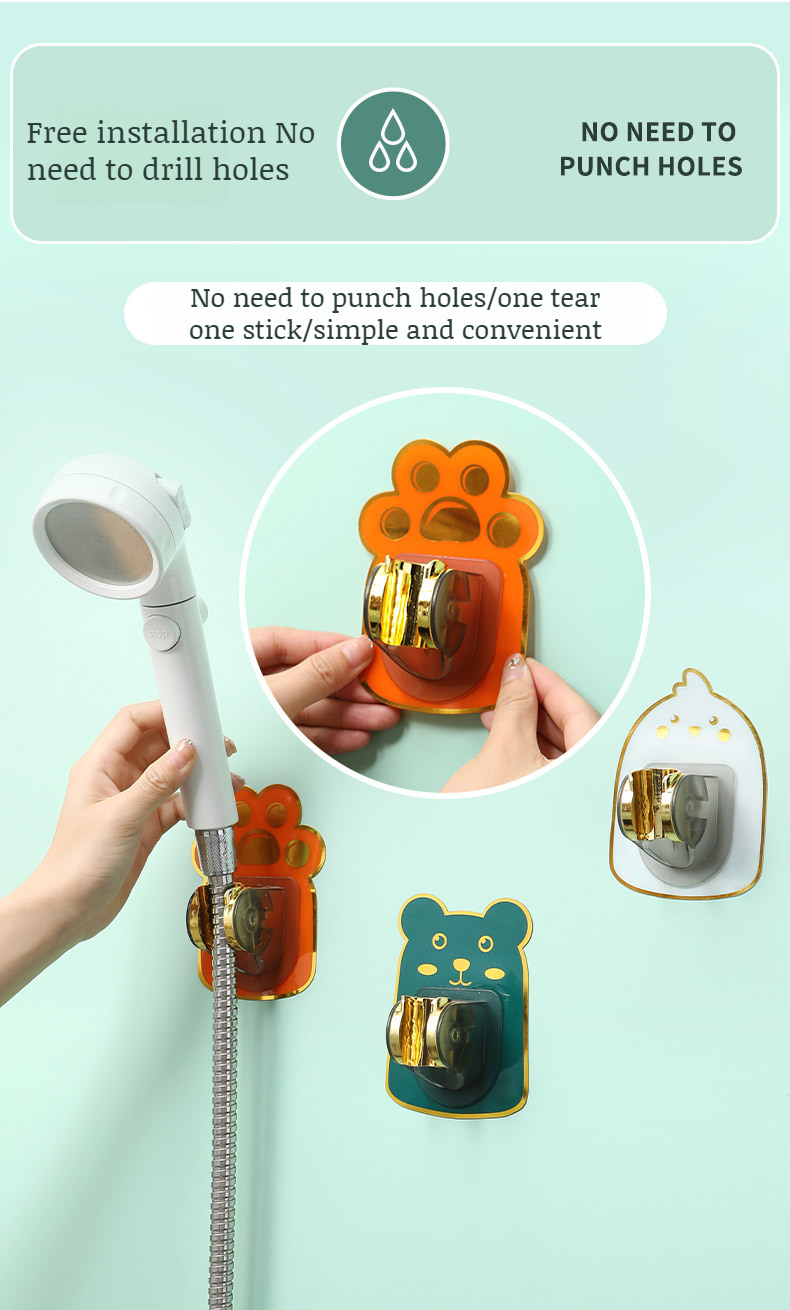 Strong suction shower head mount for secure hold