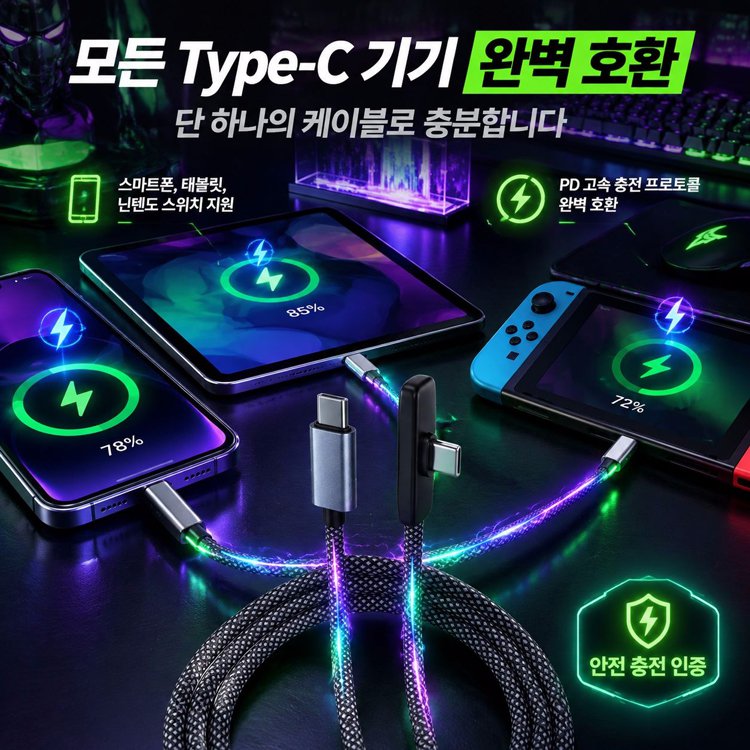 L자형 게임 충전 케이블 충분한 재고를 가지고 있으니 안심하고 구매
