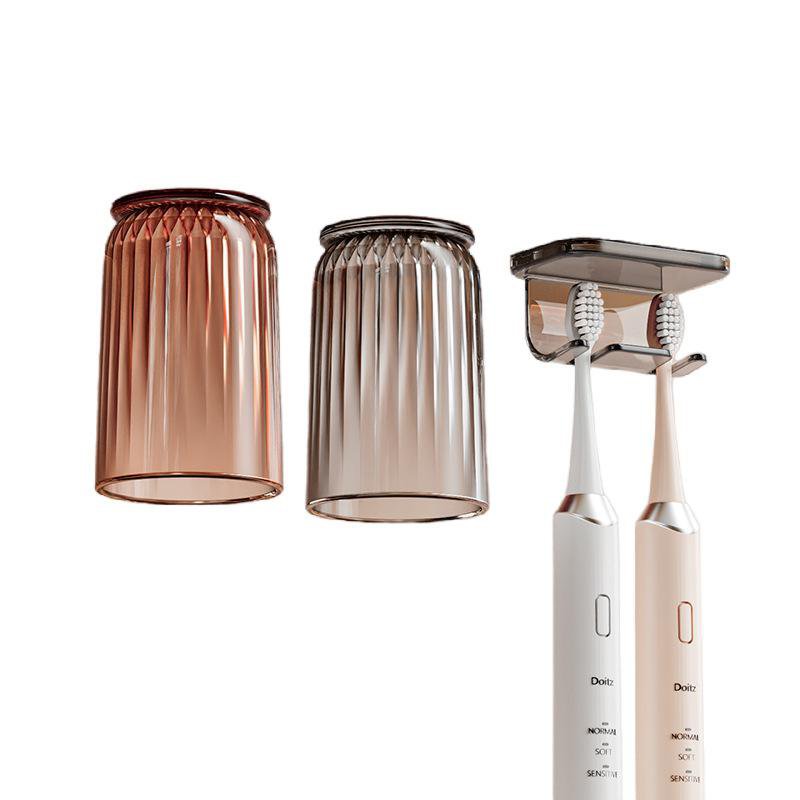 鏡櫃磁吸牙刷架倒扣漱口杯