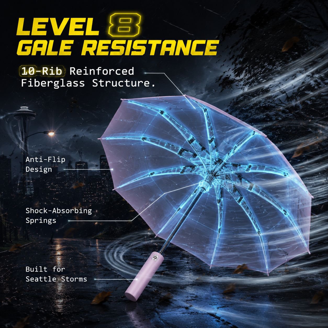 Large Double Automatic Three-Fold Umbrella, Sunshade and UV Protection