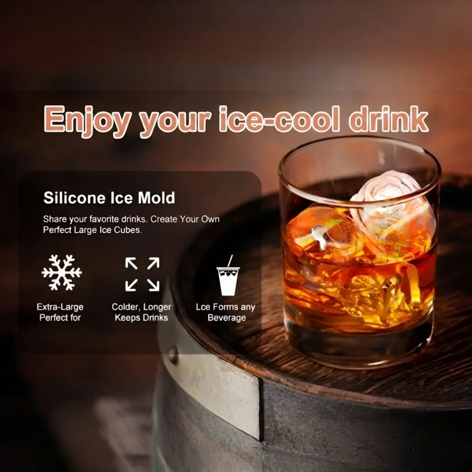 Moule à glaçons en silicone en forme de rose, qualité alimentaire, moule à glace pour whisky