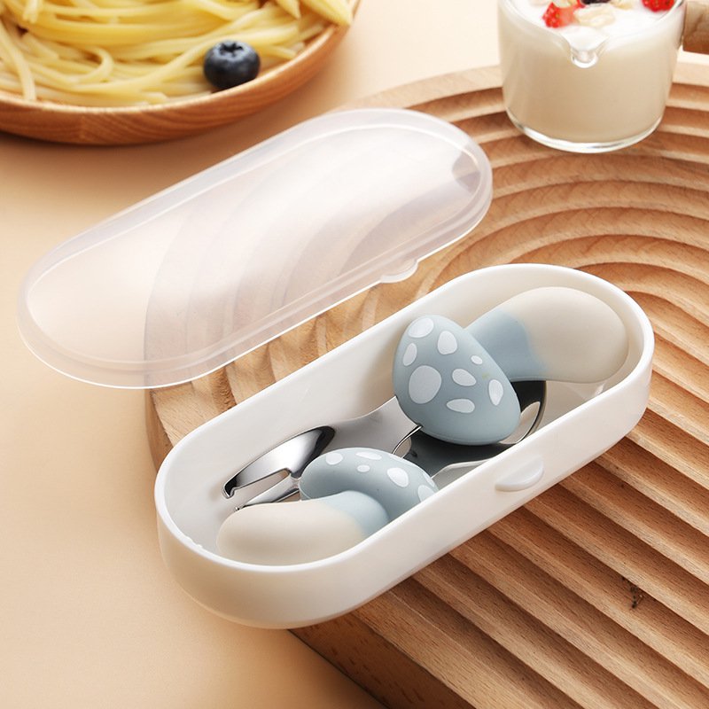 寶寶餵養勺叉組合草莓圖案