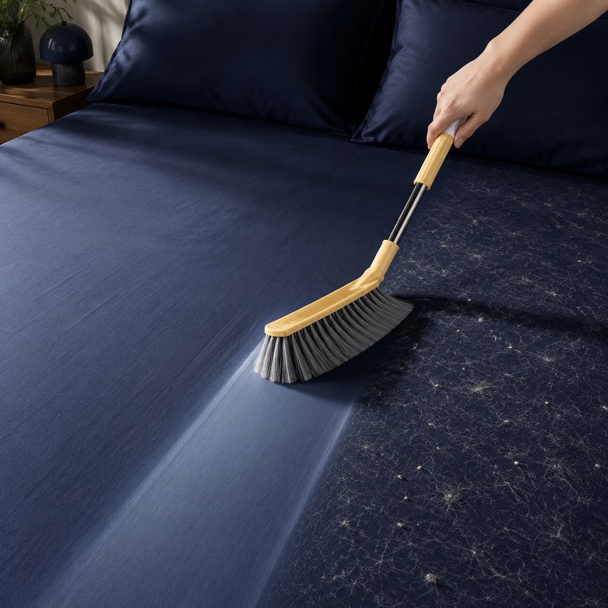 Durable household cleaning brush with long handle