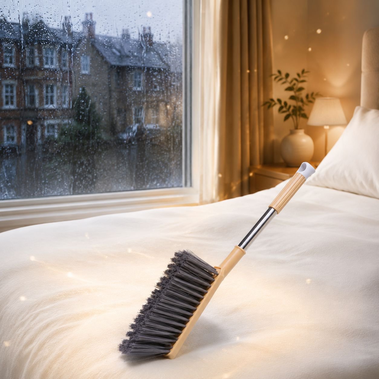 Long handle brush for cleaning under beds