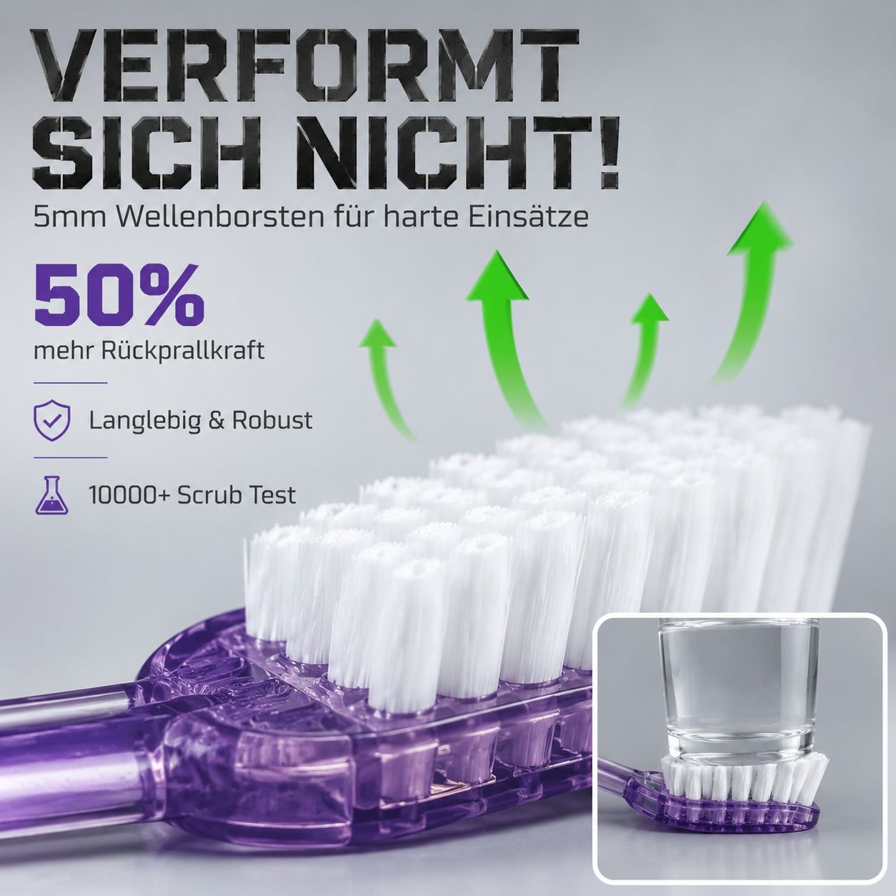 Samjeong Clean Master PET viereckige Schuhbürste
