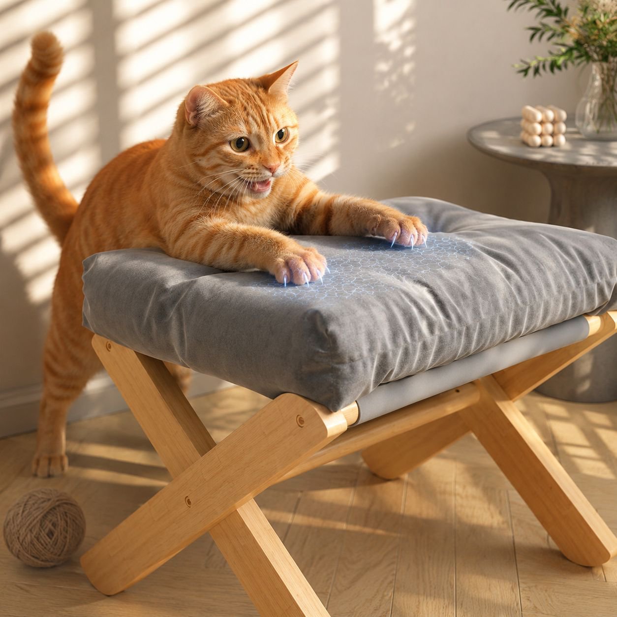 Shoe changing stool household entrance living room stool soft cushion sofa foot stool solid wood sma