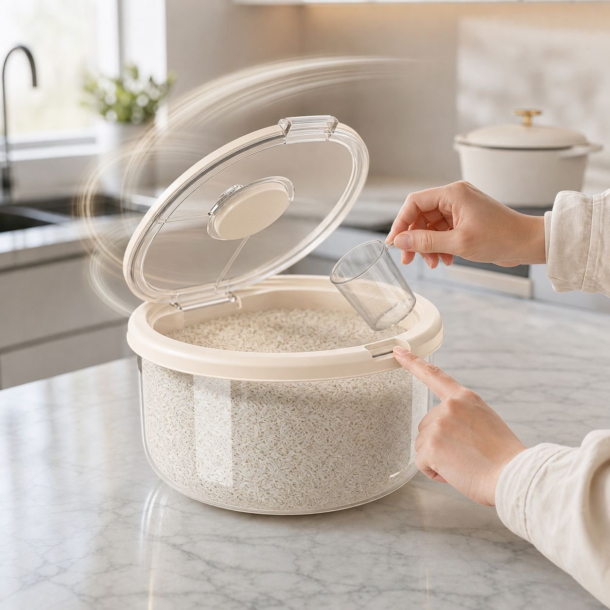 Household Airtight Insect-Proof Moisture-Proof Rice and Flour Storage Box