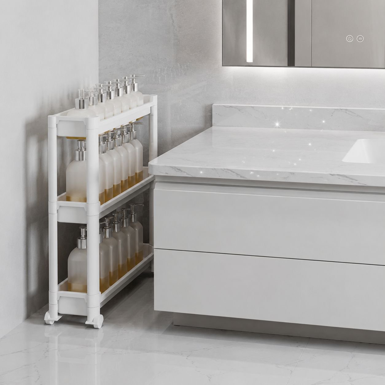 Bathroom Mobile Storage Rack