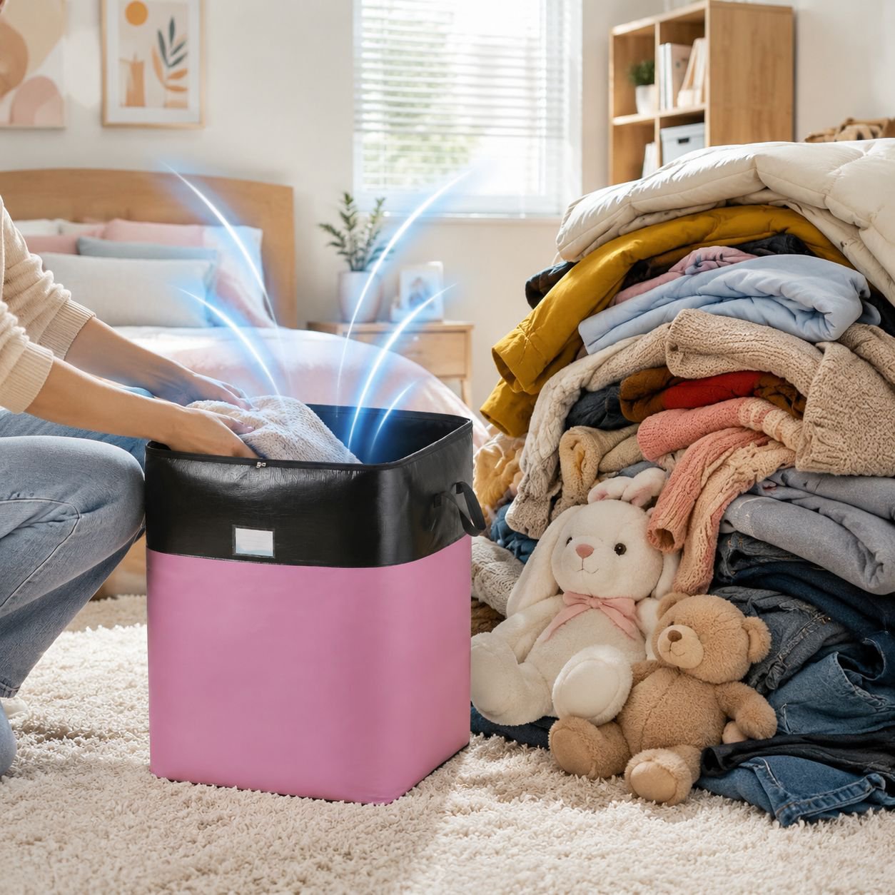 High-capacity storage bag for efficient home organization