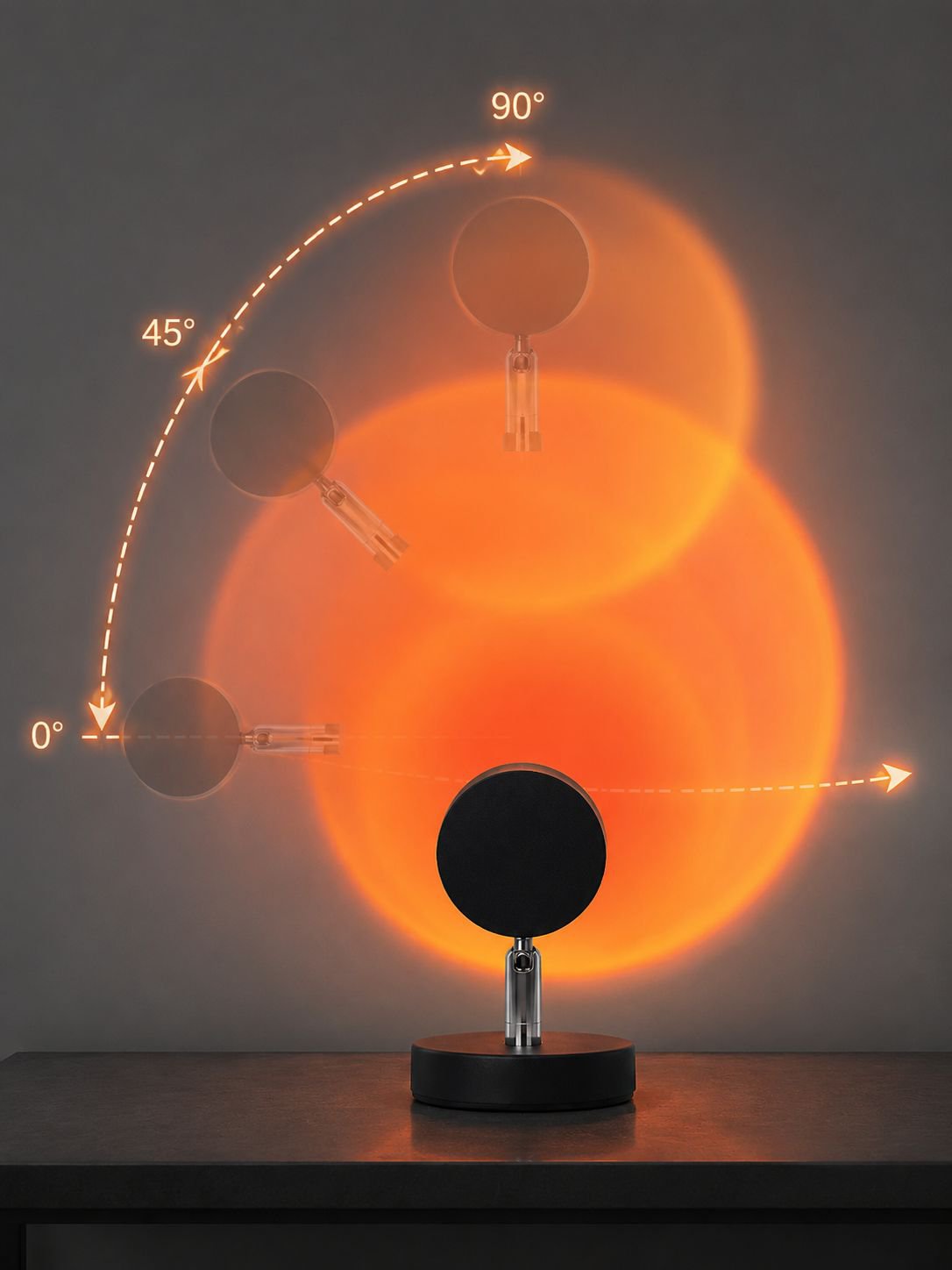 Adjustable bedside lamp for reading