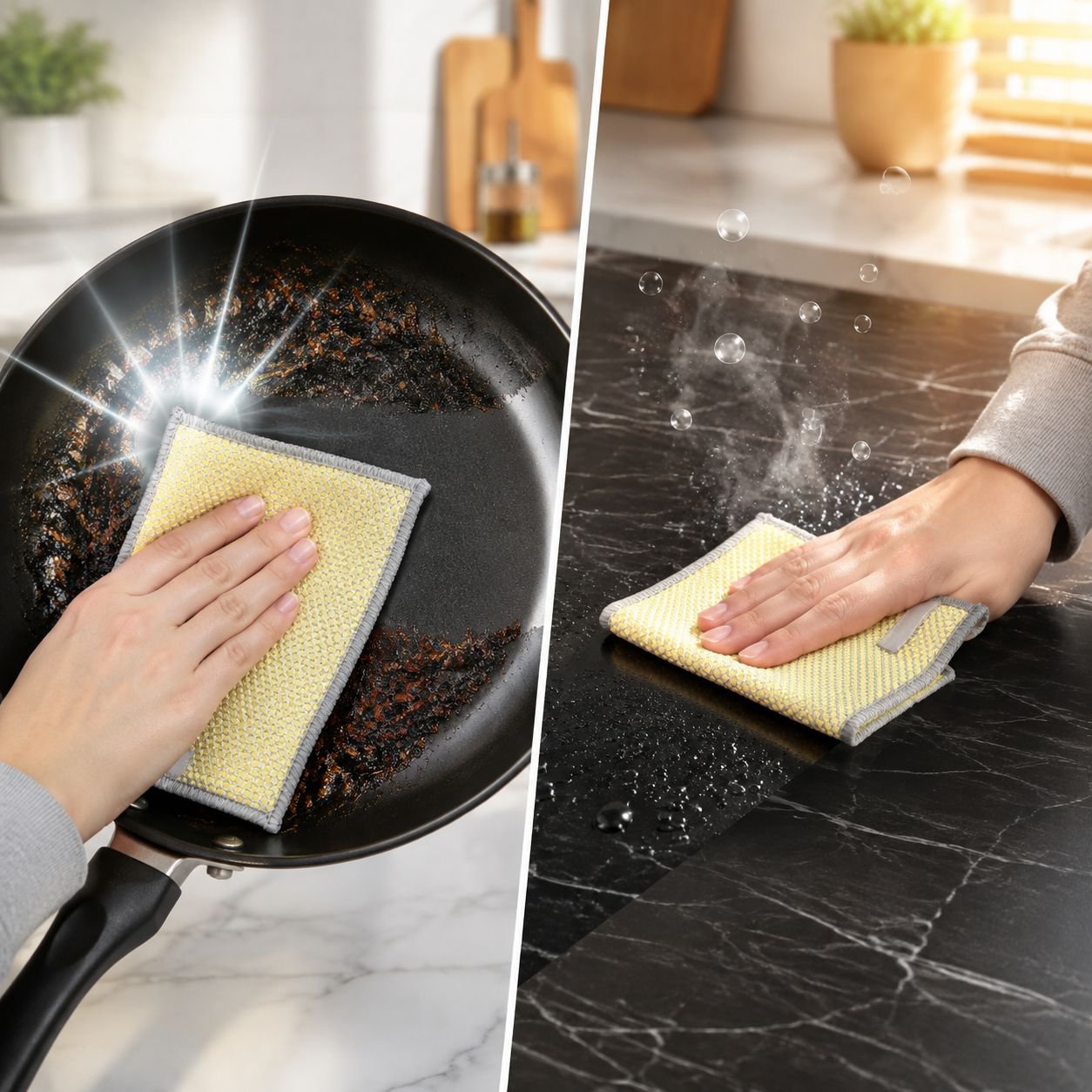 Powerful Stain Removal Double Sided Steel Wire Coconut Wipes