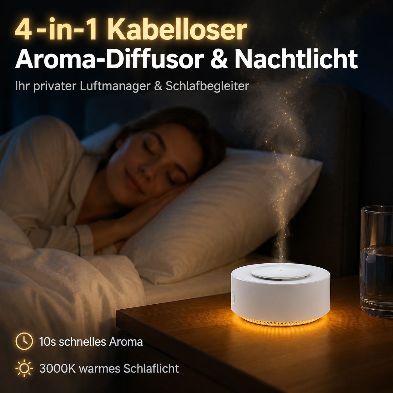 Elektrischer Diffusor mit LED-Stimmungslicht und Mückenabwehr, Raumduftgerät