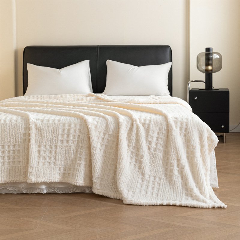 Double-Sided Fleece Waffle Jacquard