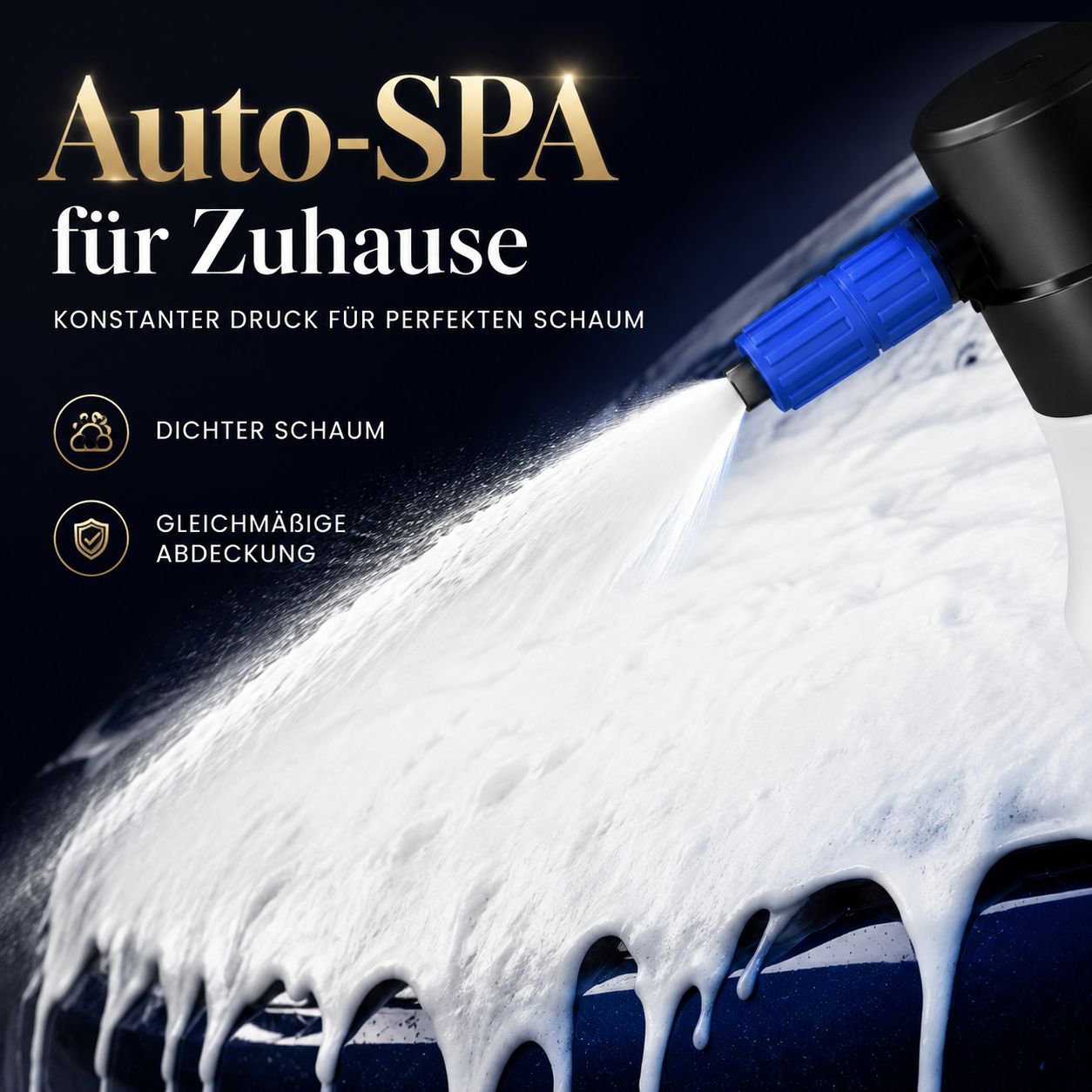 Tragbarer kabelloser Smart-Schaumsprüher, geeignet für Autowäsche und Garten