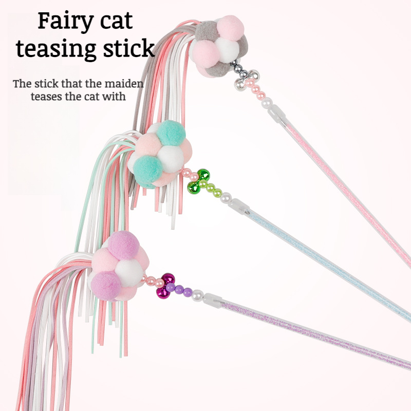 Interactive Plush Teaser Wand Set for Cats