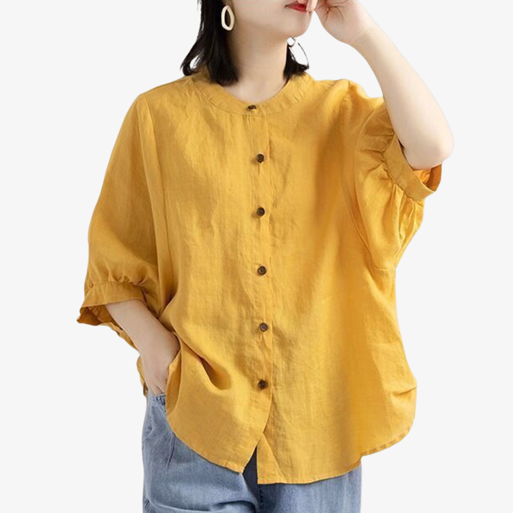 벌룬 소매가 돋보이는 여성 셔츠