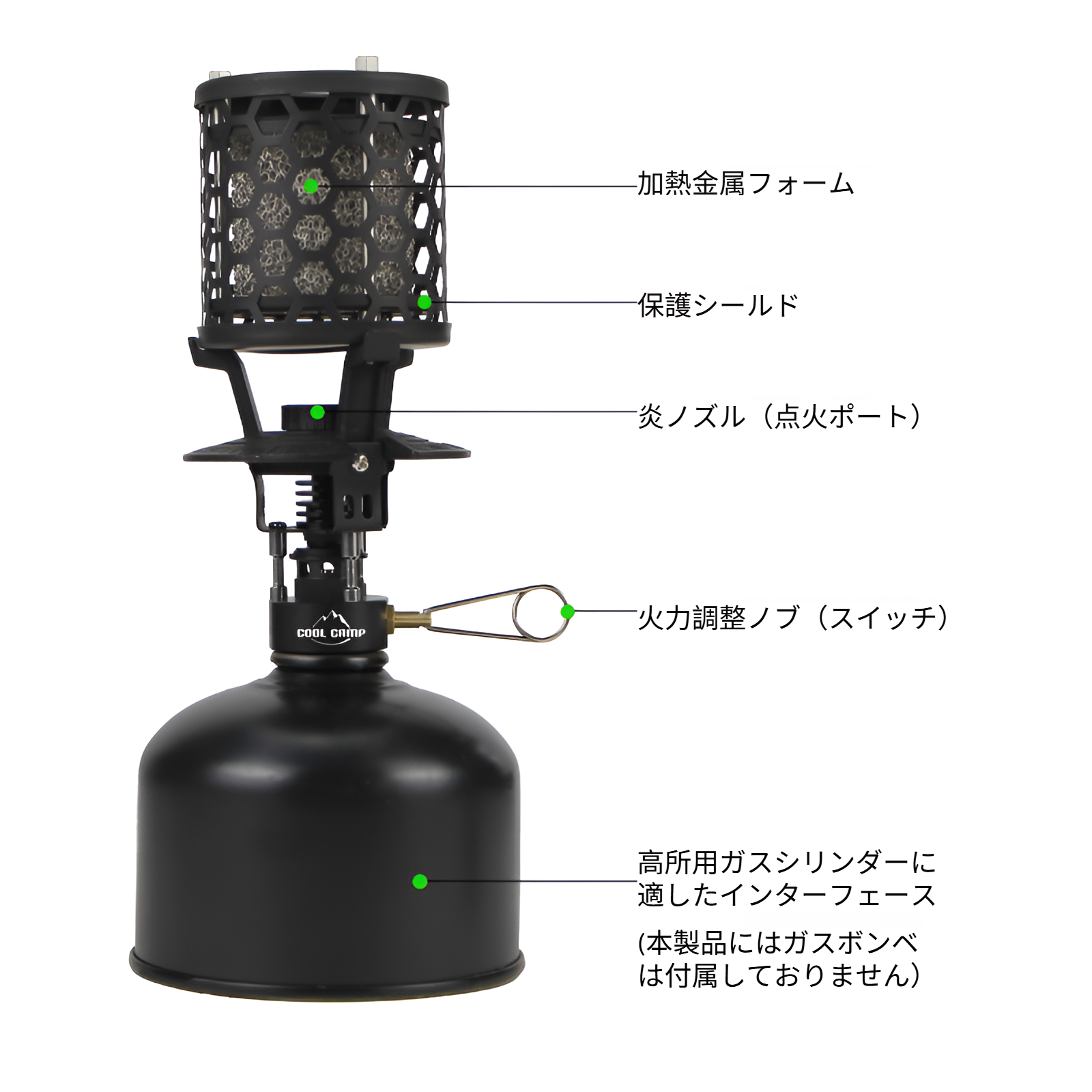 ミニ暖房炉 ガスヒーター 超軽量携帯型 キャンプ用ストーブ
