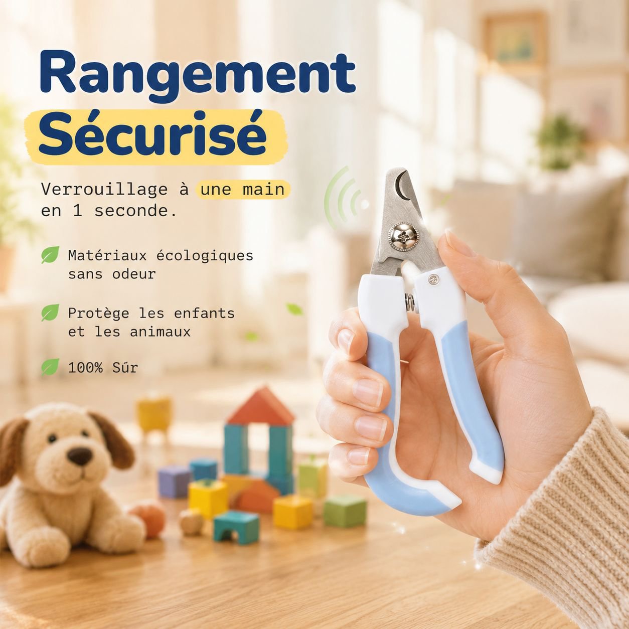 Kit coupe-ongles pour chats et chiens, avec lime en acier inoxydable