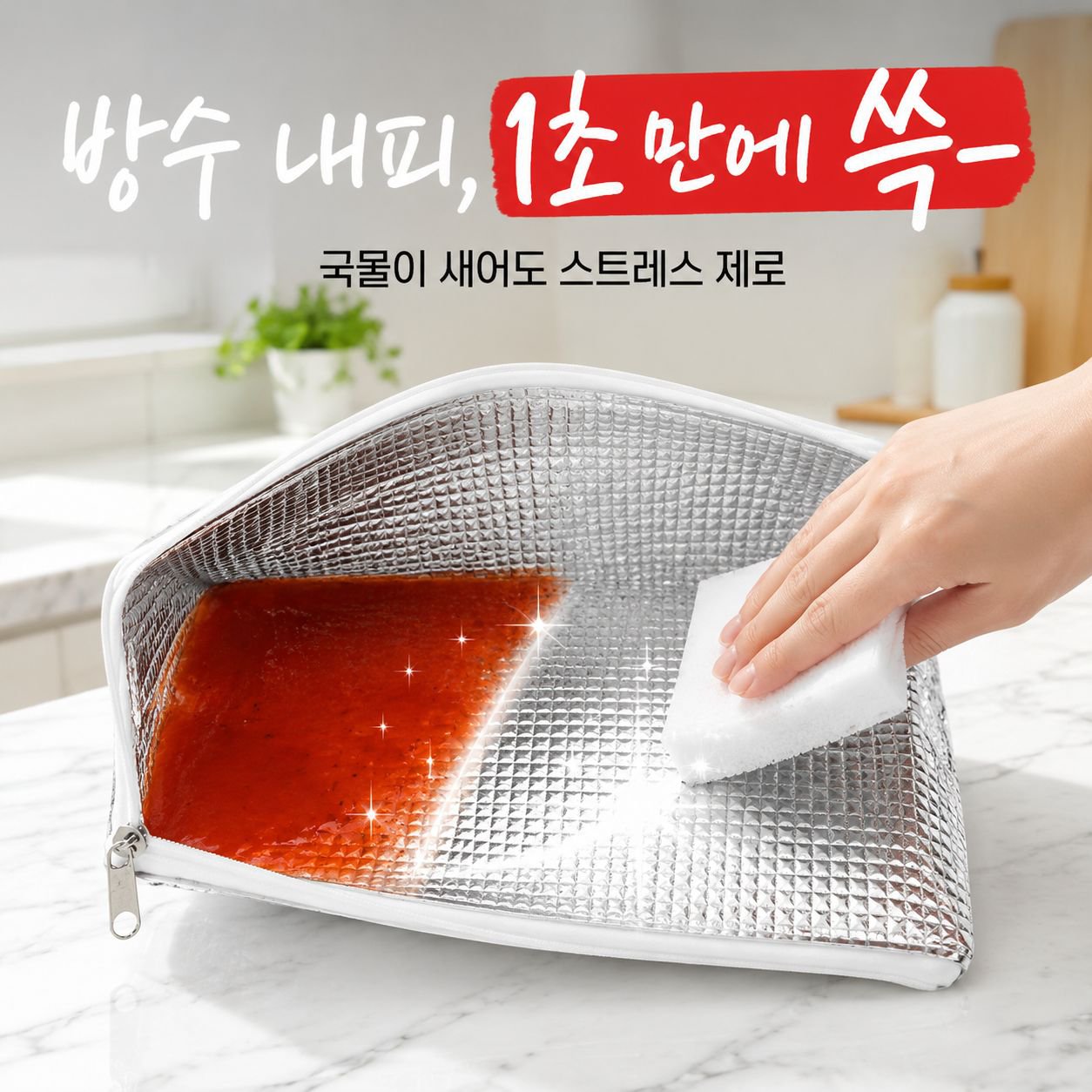 두꺼운 방수 도시락 보온백 심플한 지퍼 도시락가방