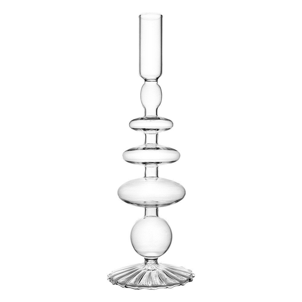 Black Glass Candle Holder, Modern Nordic Home Decoration