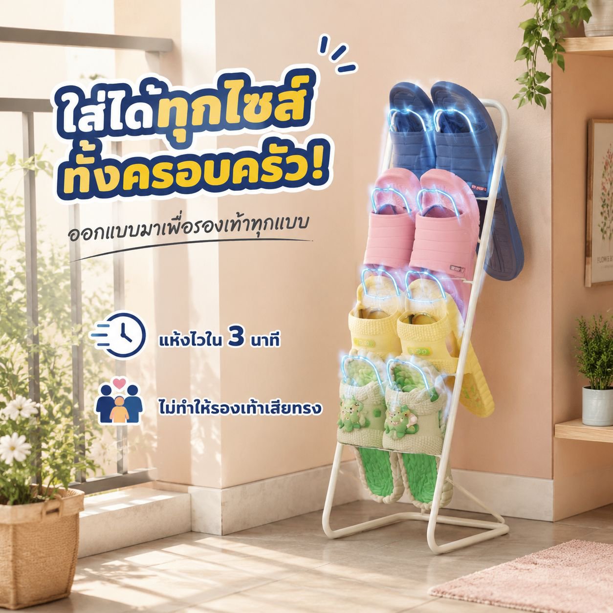 ชั้นวางรองเท้าหลายชั้น ทำจากเหล็ก ถอดประกอบได้ ระบายน้ำได้