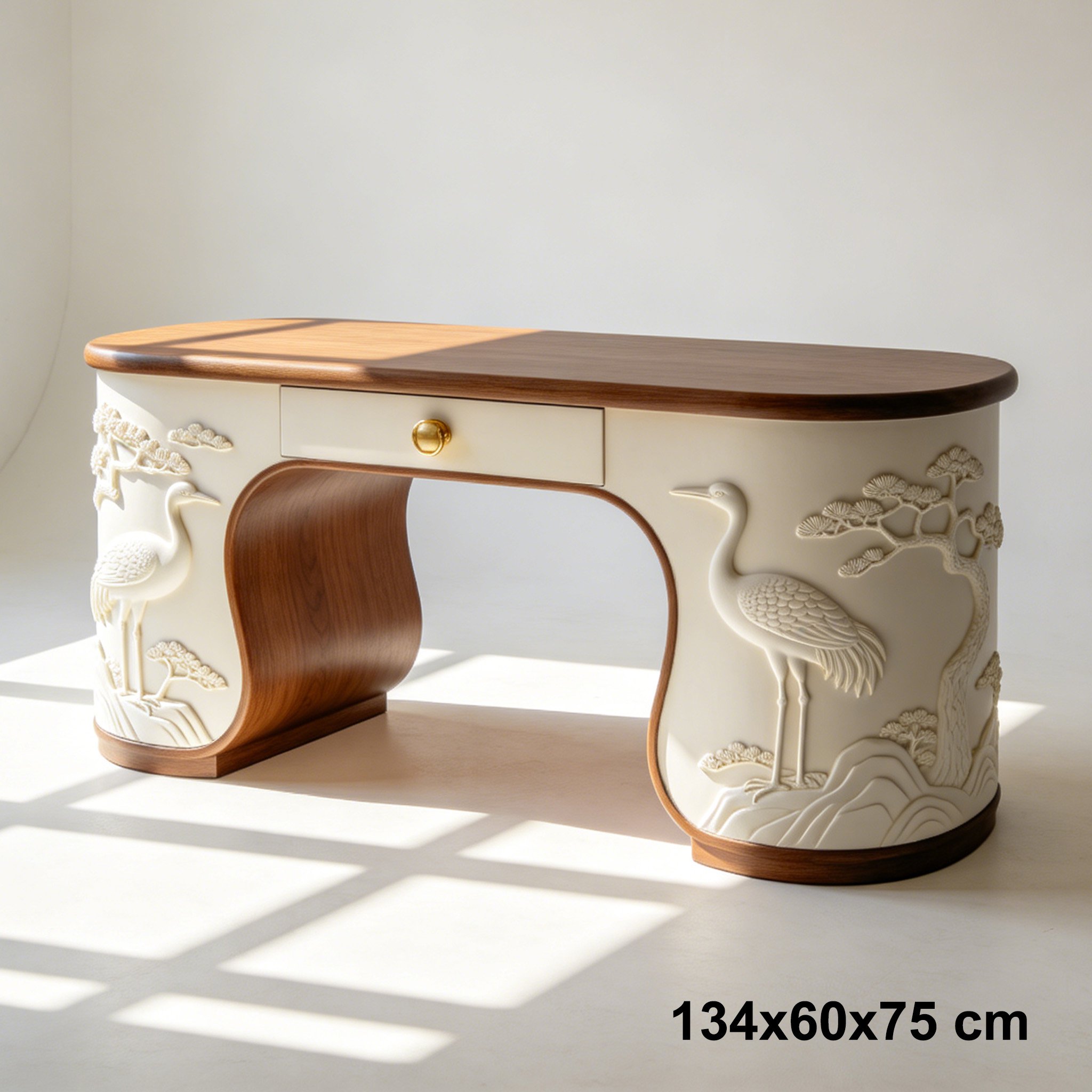 자연스러운 원목 질감의 책상 상판