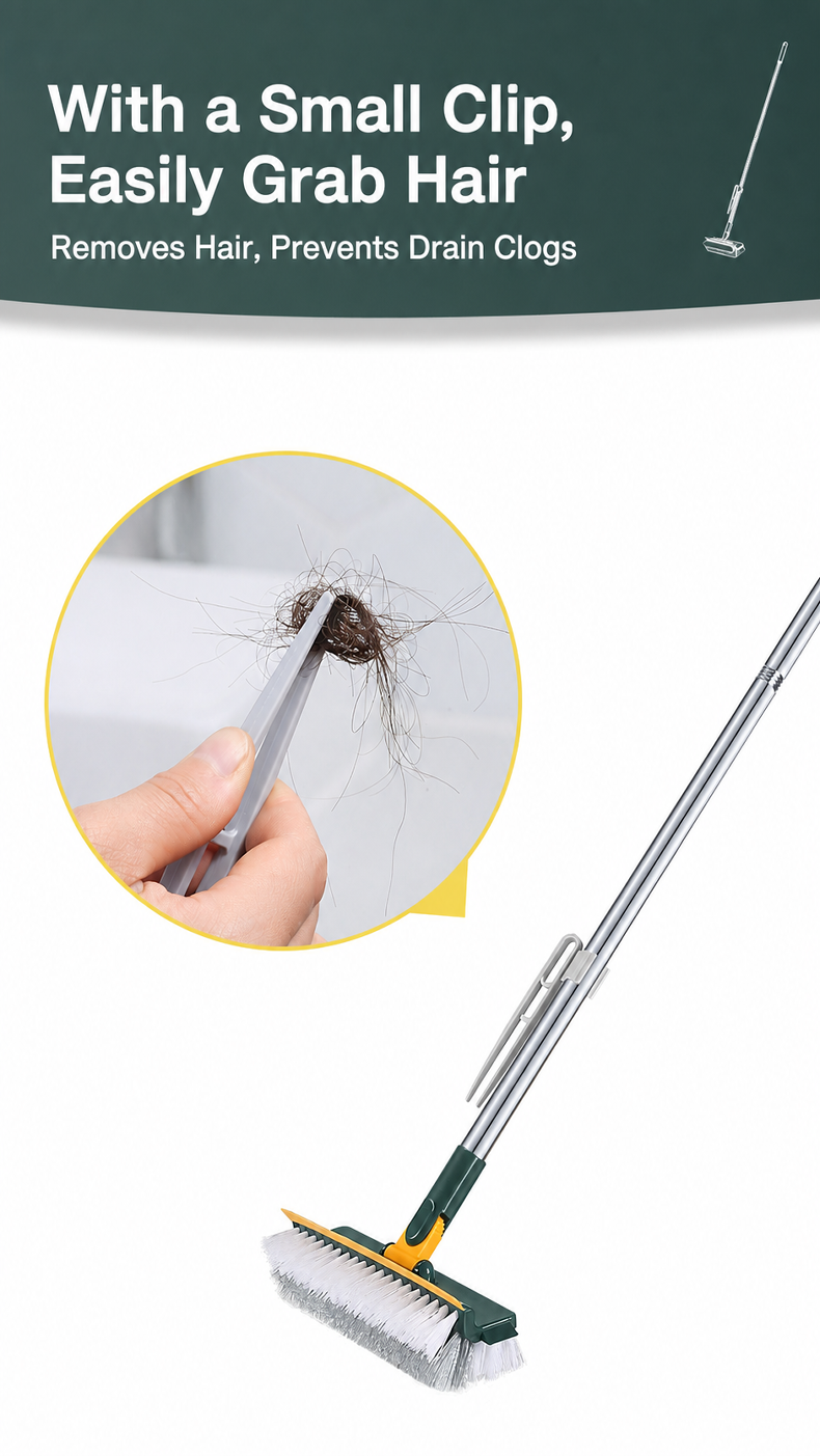 Limpieza profunda en esquinas con cepillo multiusos