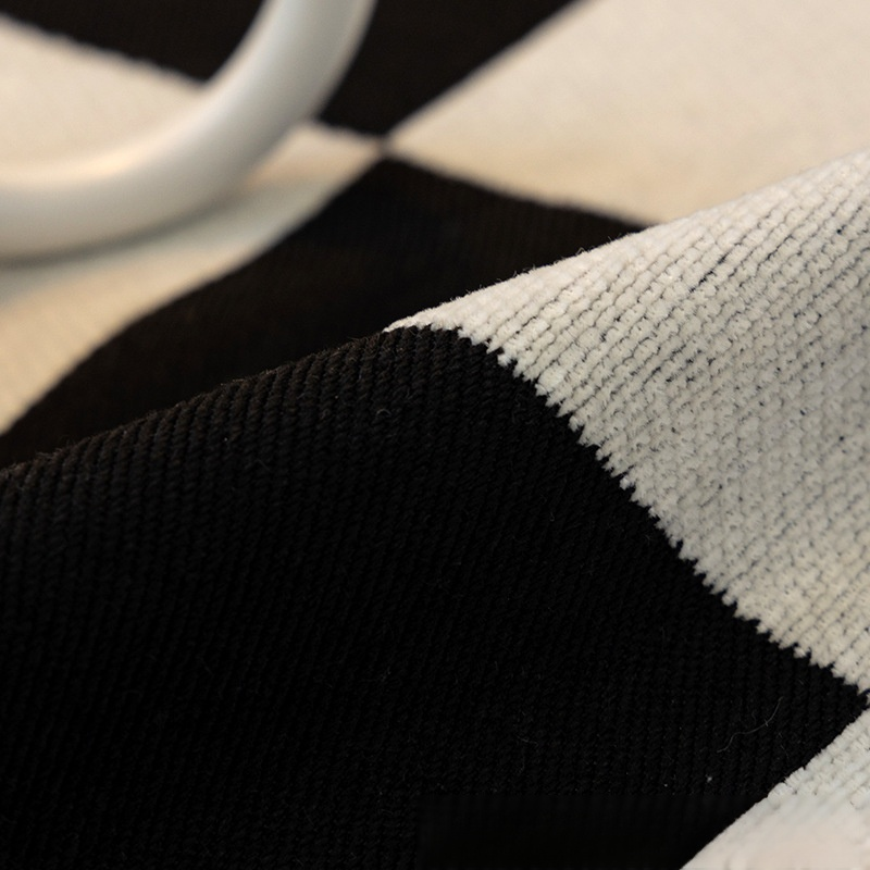 Black and White Checkered Sofa Cushion