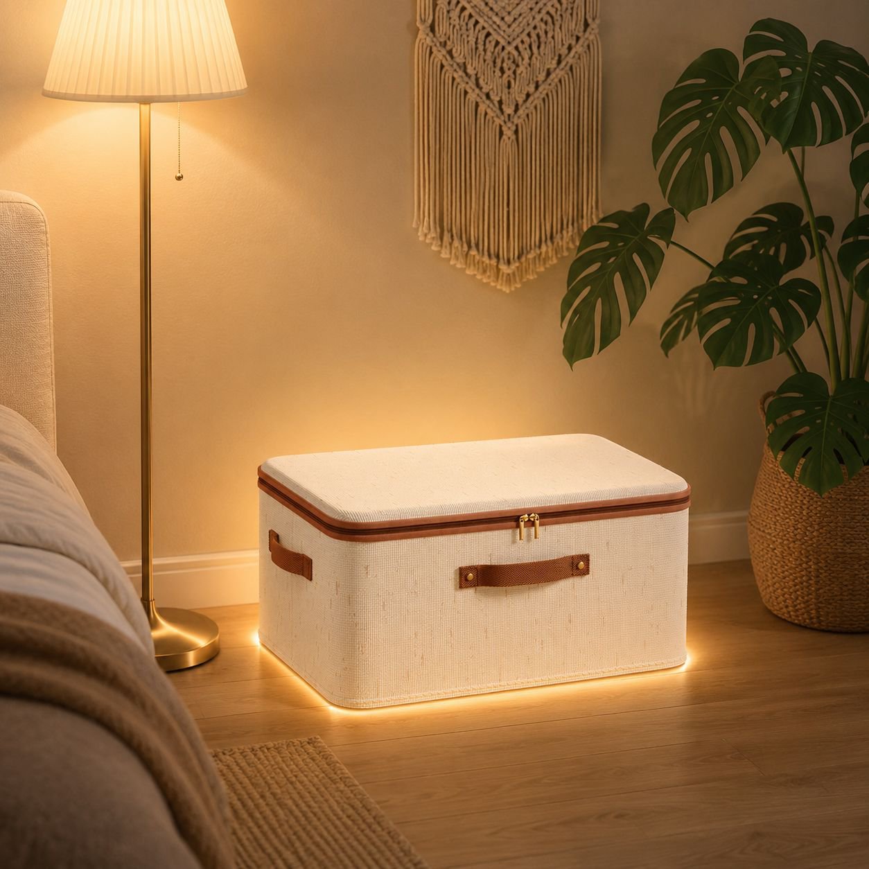 Stylish home storage solution in neutral color