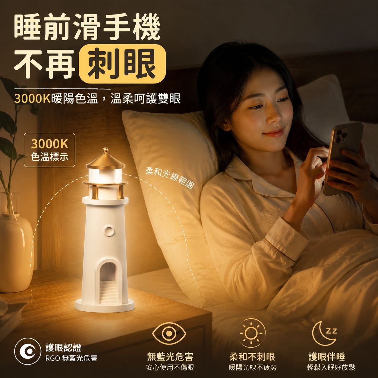 臥室裝飾氛圍燈助眠神器